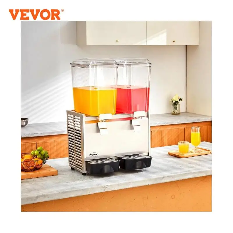 VEVOR 18L 1 2 3 Tanks Commercial Beverage Dispenser Ice Tea Drink Machine for Cold Drink Restaurant Hotel Party