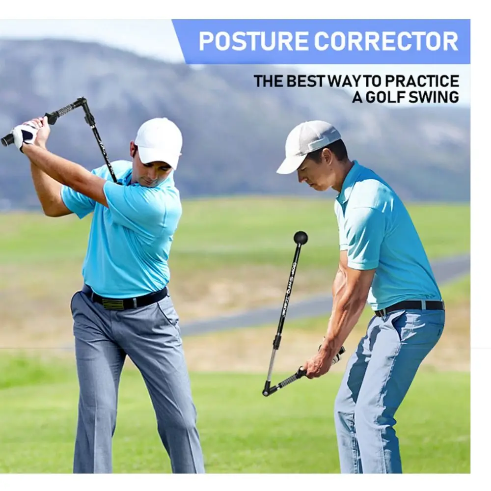 การหมุนแขนอัพเกรด Golf Swing Aligners Telescopic Golf Corrector Golf Swing Training Aid Stick Practice Swing Trainer Aid