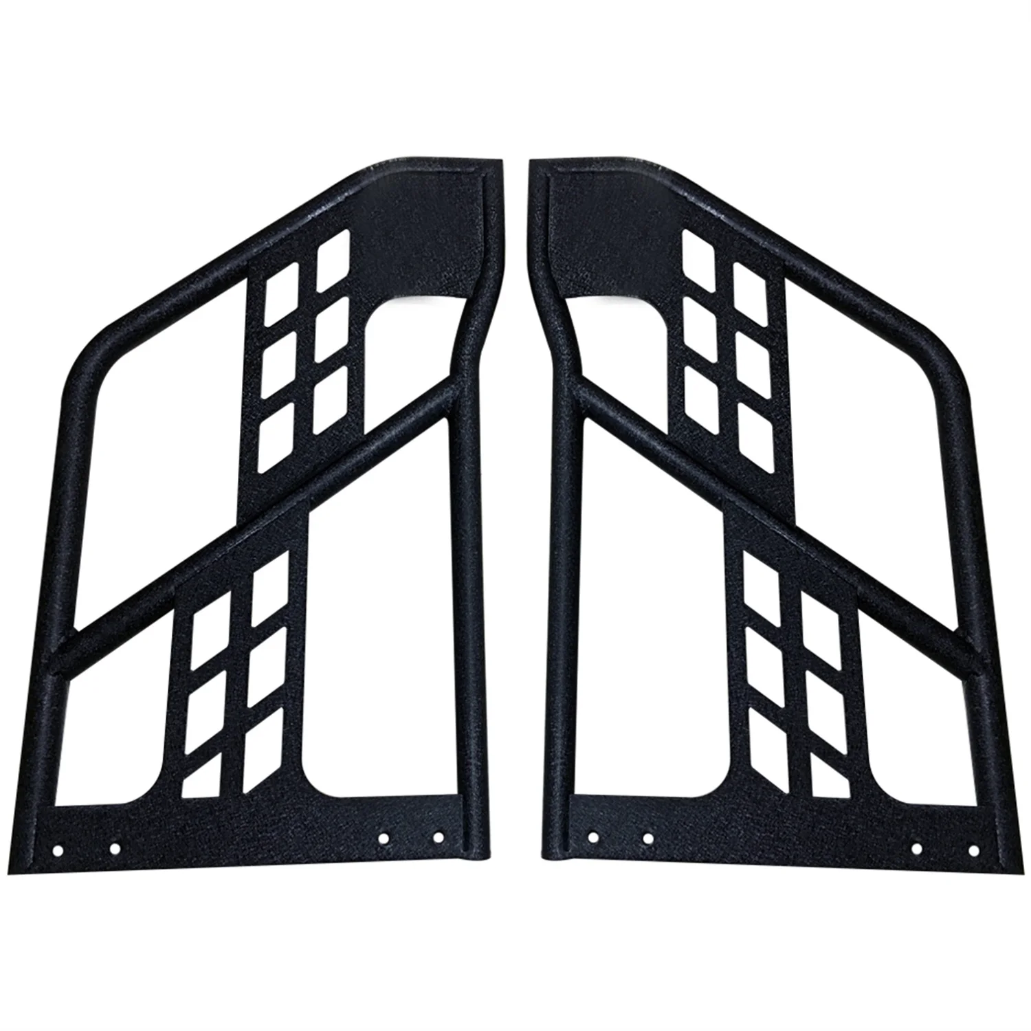 SXMA J196 One Set Black Steel Half Tube Doors With Side Mirror Front+ Rear 4pcs Tubular Doors For Jeep Wrangler JK 07-17