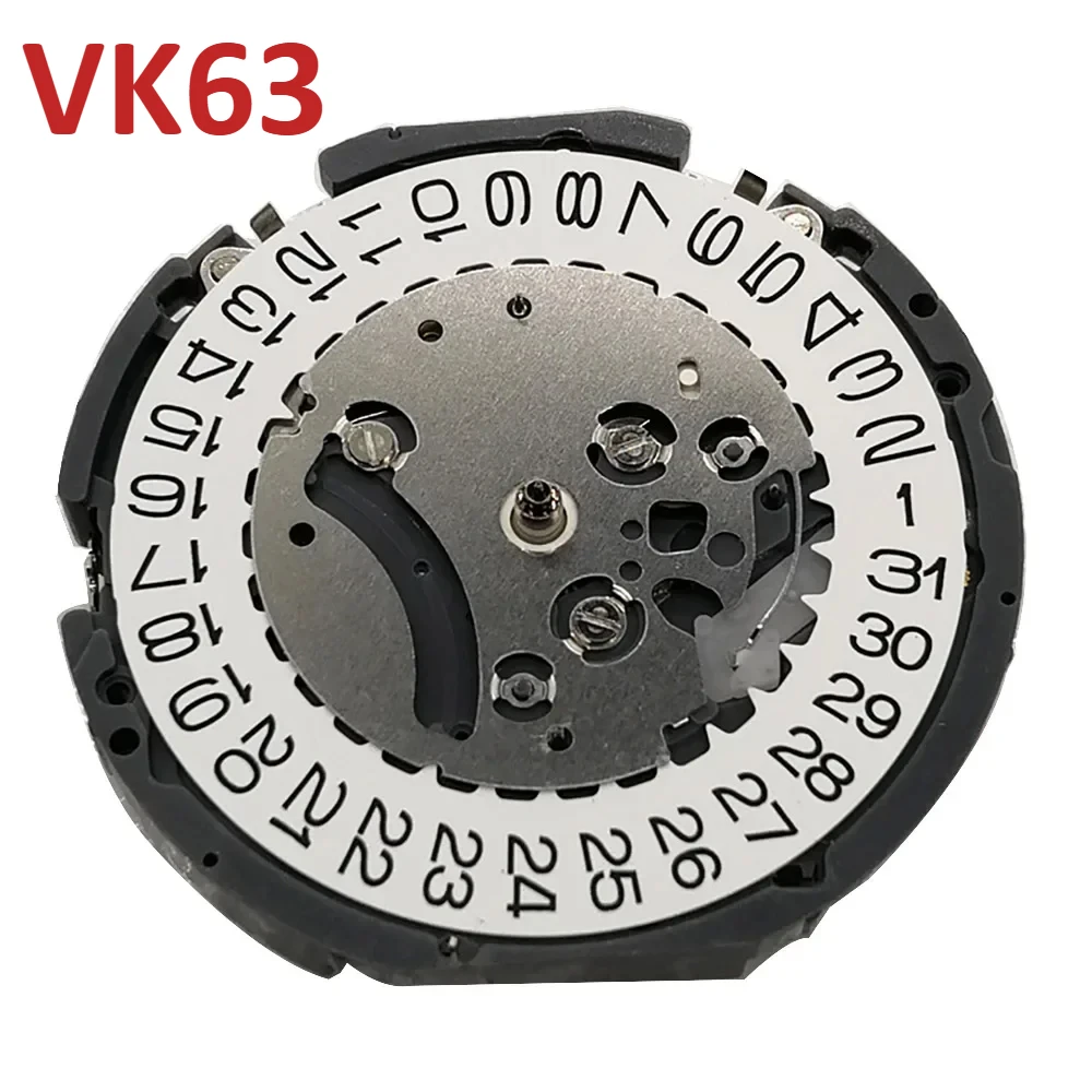 Single Calendar VK63 Watch Movement Replacement for VK63A Quartz Movement Accessories