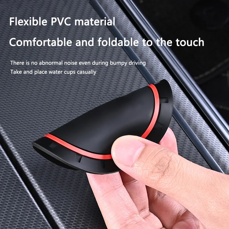 2pcs Car Silica Coaster Water Cup Bottle Holder Anti-slip Pad Accessories For Ford Mustang GT 2020 2019 2018 2017 2016 SHELBY