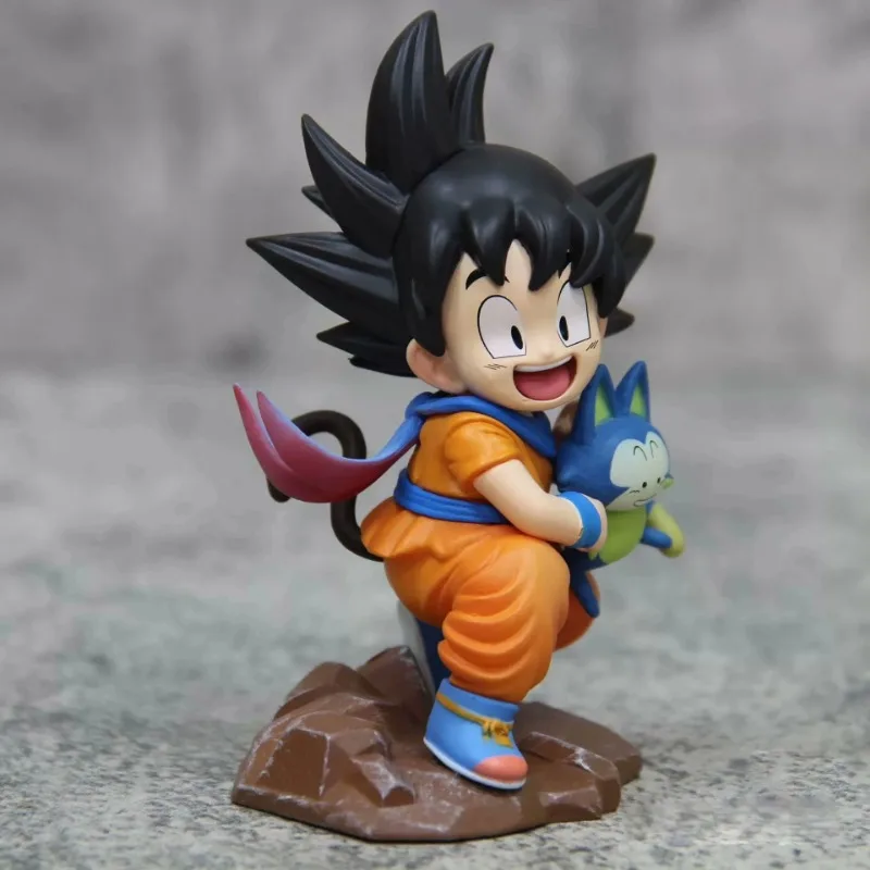 Dragon Ball Z Son Goku Anime Figure, Holding Poole, Cute Collection, Childhood Goku Aciton Figure, Model Toy, Hoilday Gifts, En stock