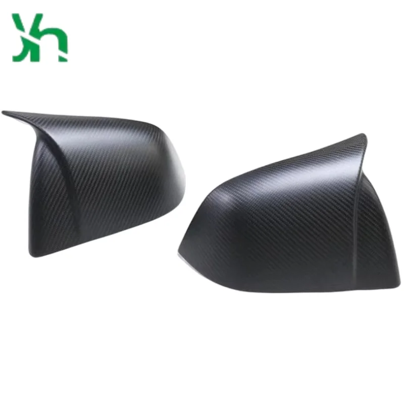 เหมาะสำหรับรถยนต์เทสล่า ชุดฝาครอบกระจกมองข้างคาร์บอนไฟเบอร์ ป้องกันภายนอก ผิวด้าน 2 ชิ้น