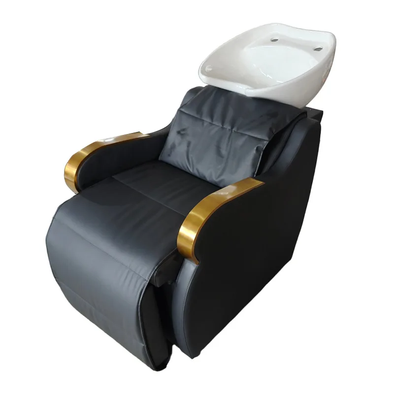 

Barber shop seated shampoo bed semi-reclining hair washing recliner hair salon special deep basin flush bed