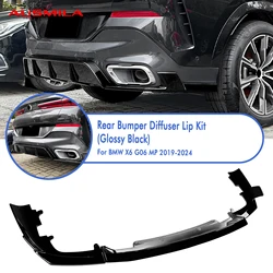 Rear Bumper Bracket Boot Splitter Guard Spoiler Lip Plate MP Style For BMW X6 G06 2019 2020 2021 2022 2023 2024 2025 2026