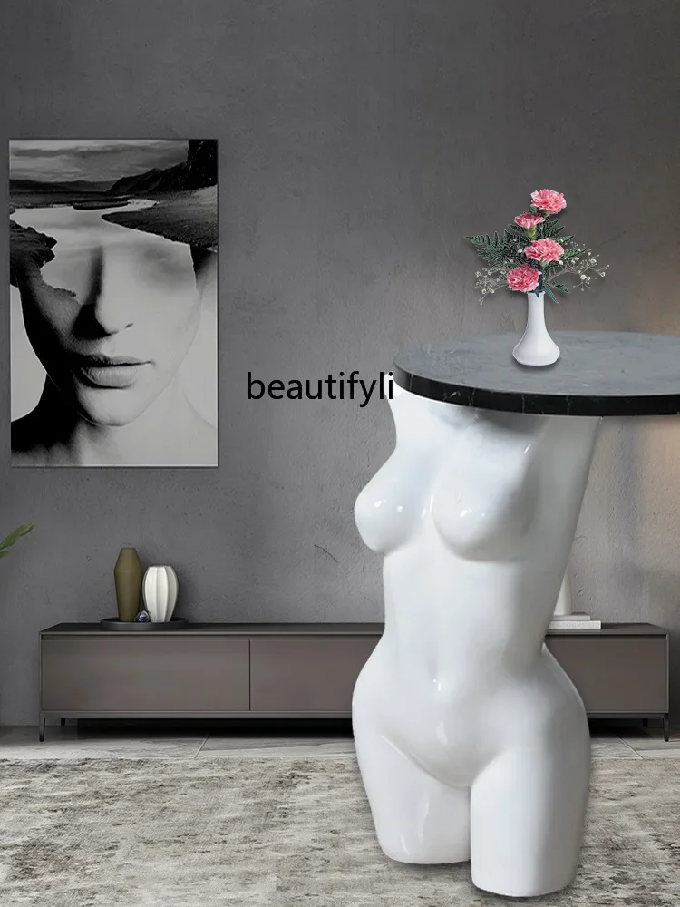 

zqxOriginal Design Modern High-End Art Corner Table Model Room Coffee Shop Villa Sofa Light Luxury Side Table
