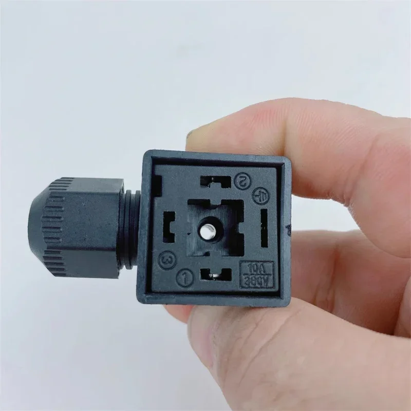 DIN43650A Hydraulic Solenoid Pulse Valve Coil Junction Box Plug Waterproof 3-core 4-core LED with Light DC AC