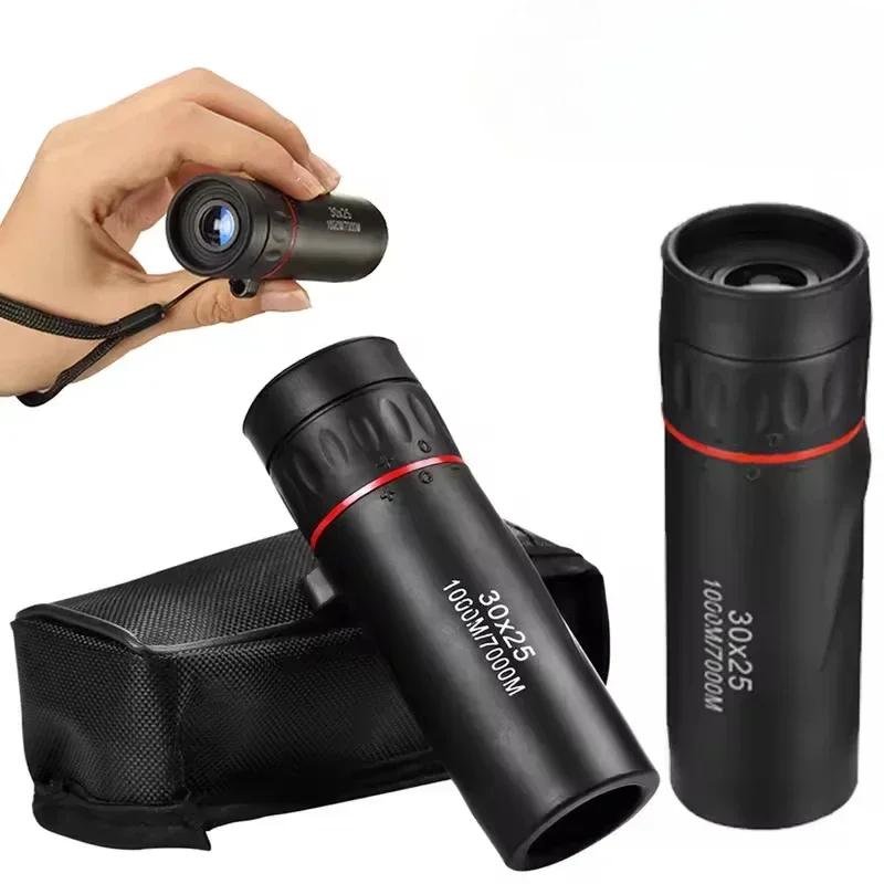 HD 30x25 Monocular Telescope 7X Scope Monocular Telescope Waterproof Mini Portable Zoom for Travel Hunting Hiking