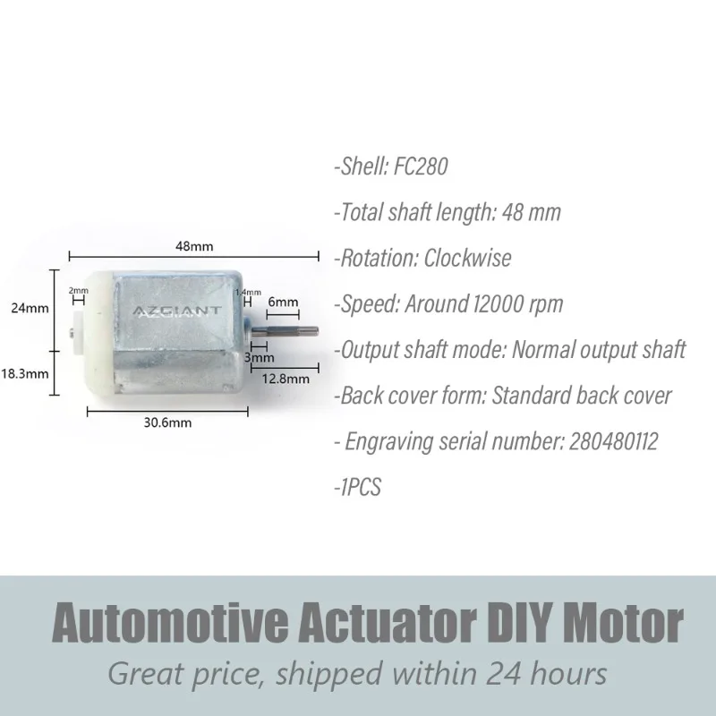 1-50PCS AZGIANT High-Quality Central Locking Actuator 12V DC Motor for Car Door Locks and Rear Trunk Locks wholesalers DIY