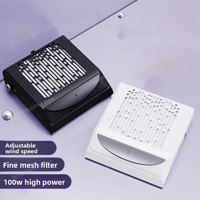100W Powerful Nail Dust Collector Absorber for Manicure Low Noise Professional Nail Vacuum Cleaner Dust Extractor for Acrylic