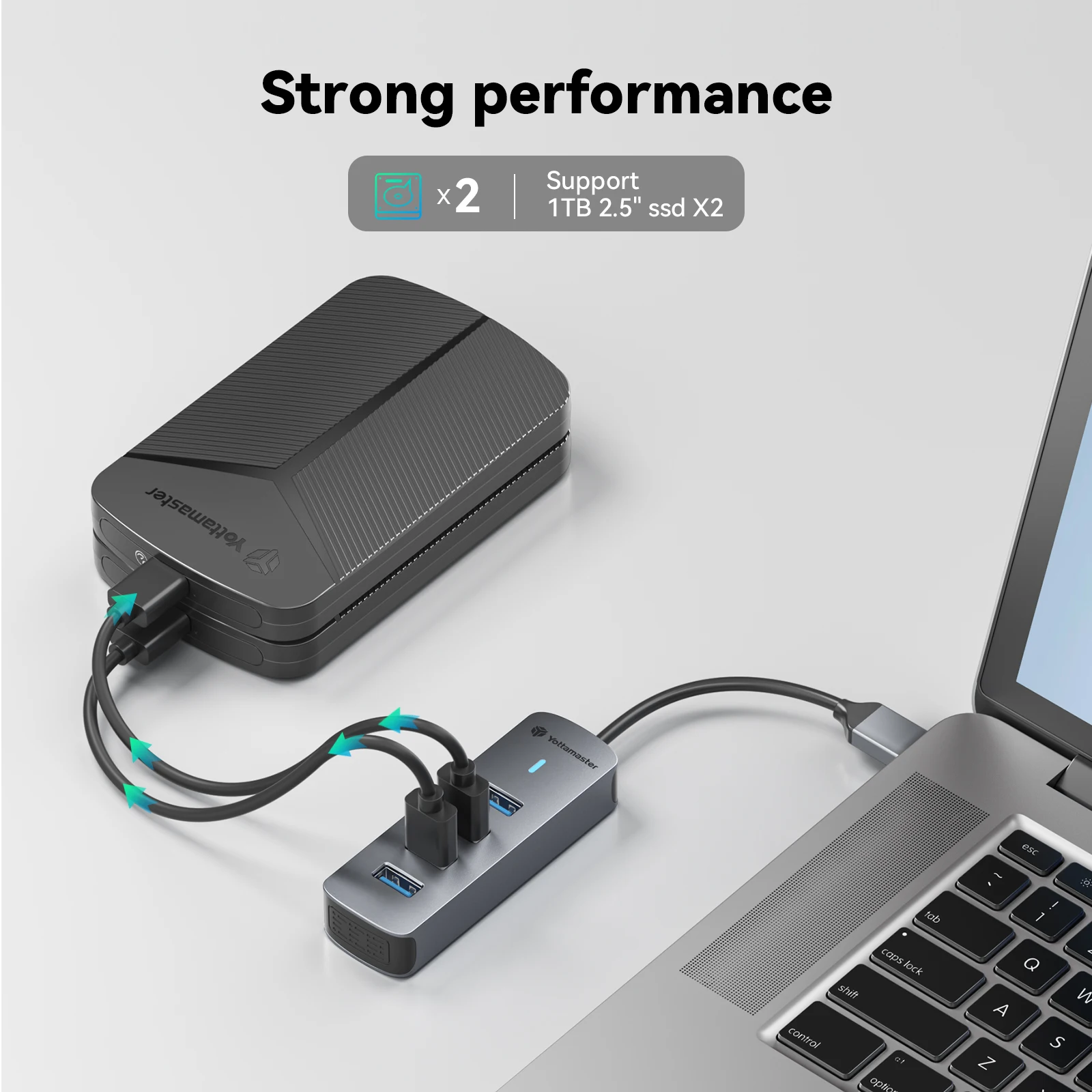 Yottamaster 4 Port USB 3.0 HUB Type C USB A 5Gbps High Speed HUB Adapter Mini Slim USB HUB Splitter Support OTG Function for Mac