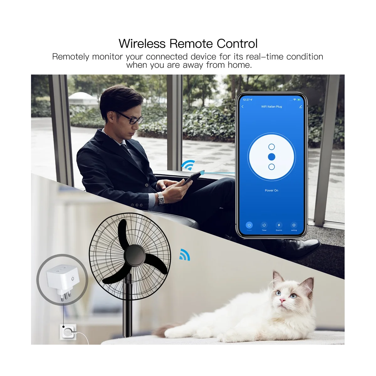 Tuya ซ็อกเก็ตจับเวลามอนิเตอร์ควบคุมด้วยเสียงปลั๊กอิตาลี16A ปลั๊กอัจฉริยะไวไฟสำหรับ Alexa Google Home Smart Life