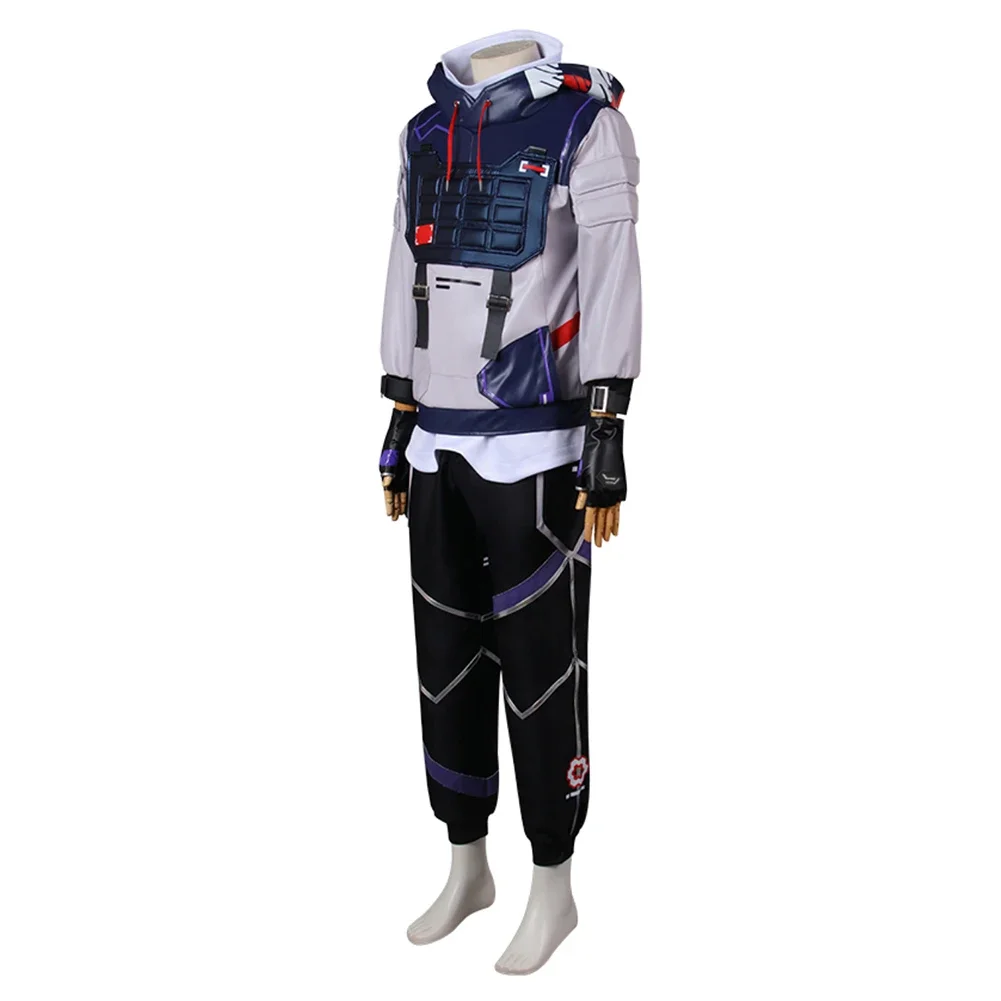 Fantasy ISO Cosplay Game Valorant Vermomming Kostuum Volwassen Mannen Uniform Set Jas Broek Fantasia Outfit Halloween Carnaval Pak - afbeelding 2