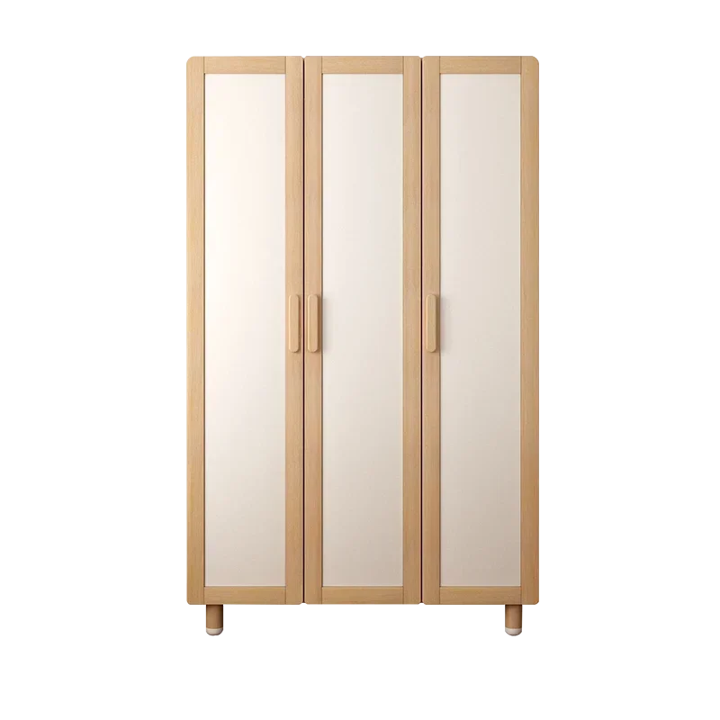 

Durable Children's Wardrobe Three Door Wardrobe Solid Wood Cabinets Simple Bedroom Cabinet