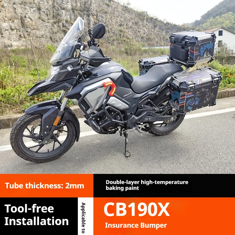 Adventure Motorcycle Full‑Wrap Crash Bar Bumper Anti‑fall Protective Guard Modified Accessories For Honda CB190X