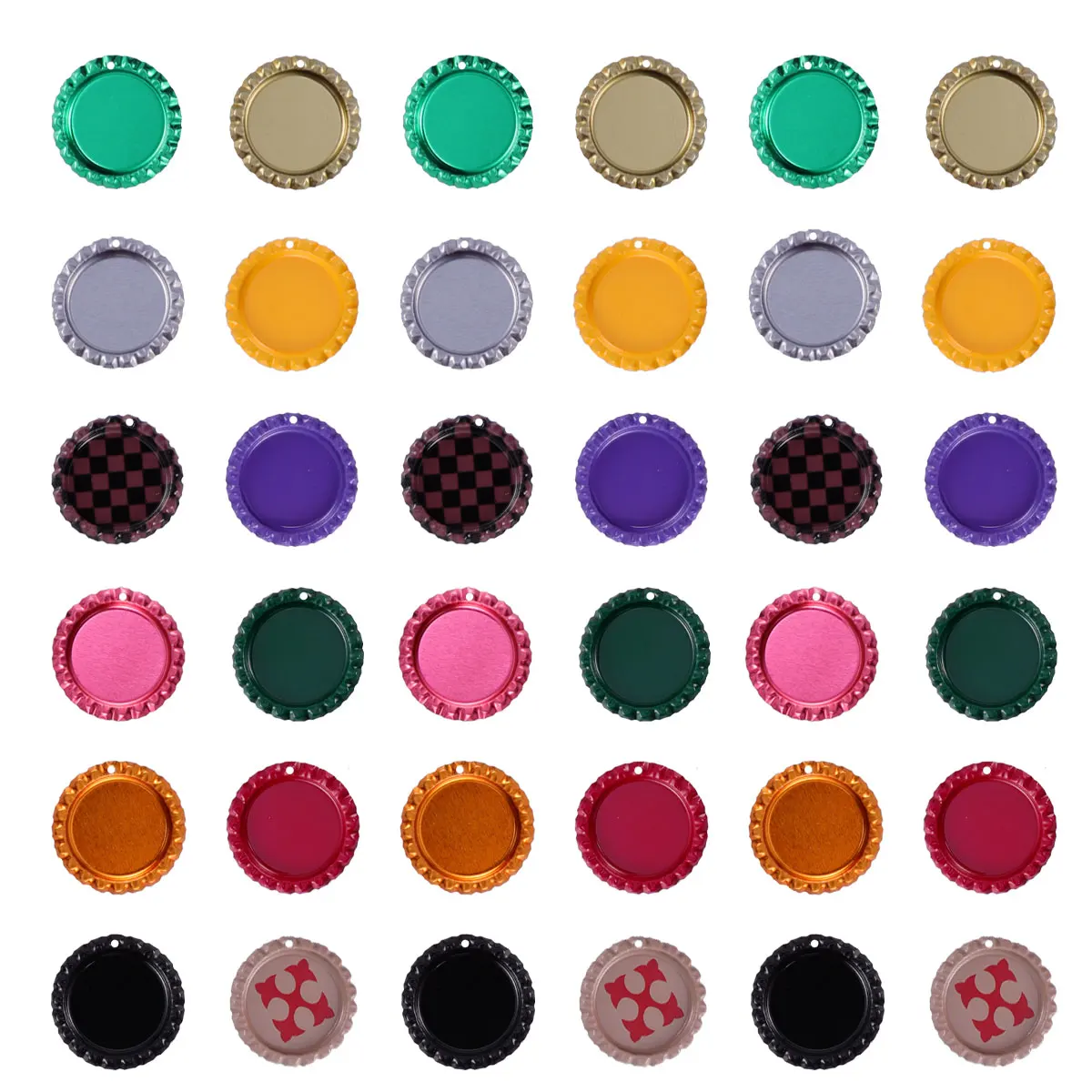 

50pcs Flattened Beer Bottle Caps Smooth Rims for Jewelry Making DIY Crafts Photo Pendant Set Bracelet Necklace Projects