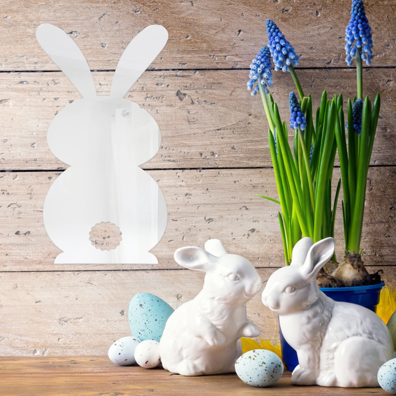 

2pcs Wall Decals Easter Theme Acrylic Stickers Kids Room Decor Mirror Wall Decal Mirror Easter Glass Window