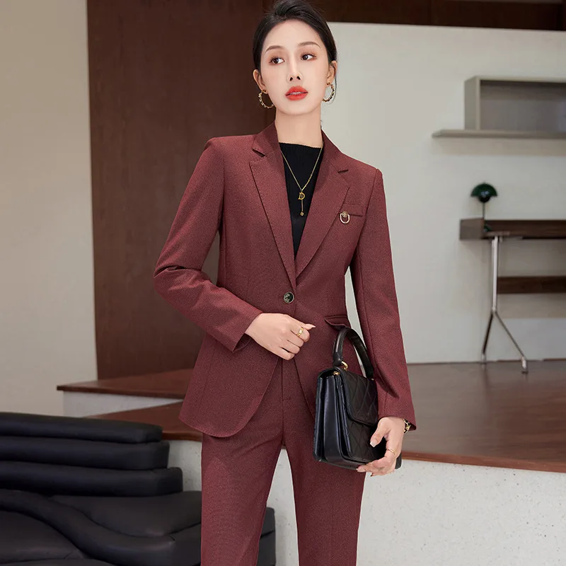 Business Suit Women's Autumn and Winter 2023 New High-End Temperament Formal Wear Workplace Work Clothes Women's Suit Jackets