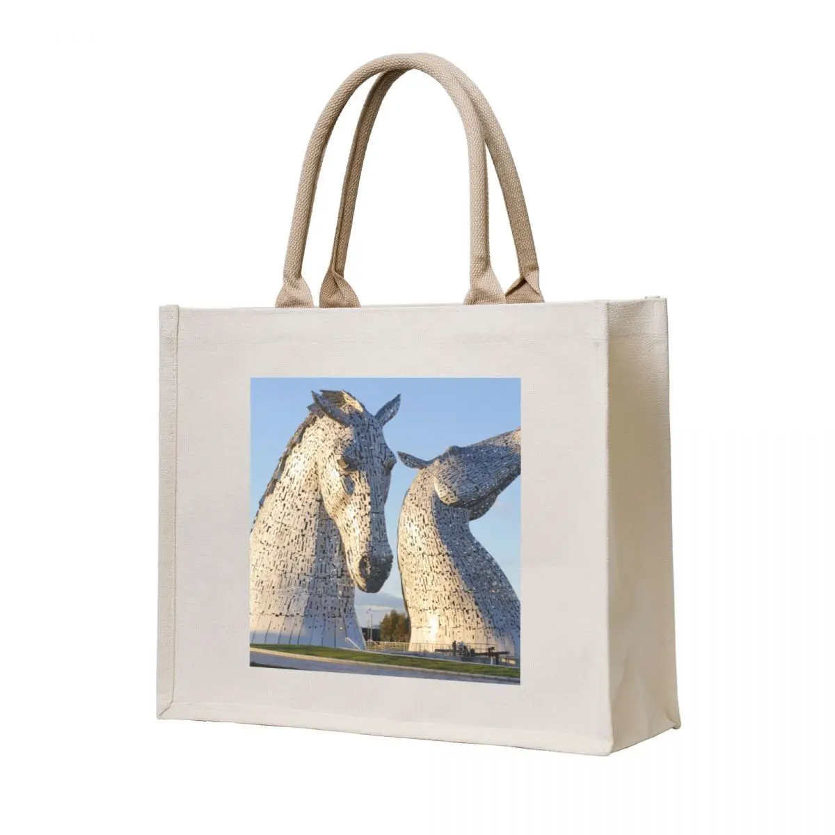 the Kelpies, Helix park, Falkirk Tote Bag Cloth bags tote bags aesthetic Gift bag