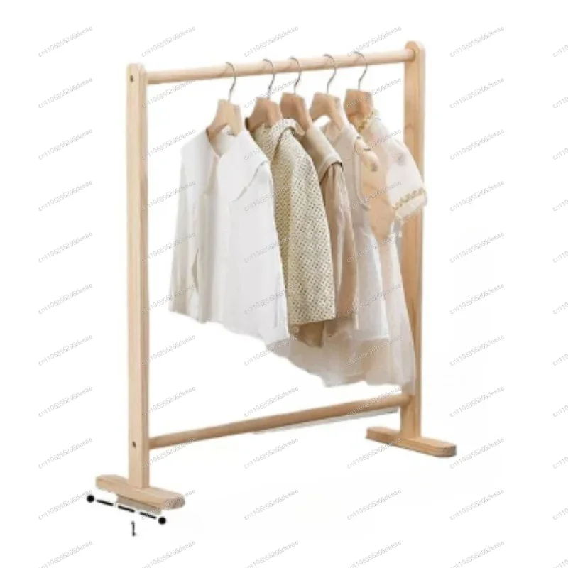 

Kids' Wooden Clothing Rack, Mini Garment Hanger for Toddlers 70-100cm Tall