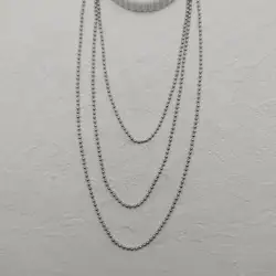 Stainless Steel Beads Chain For DIY Men Women Pendant Necklace Good Quality 2.4mm Beads Chain For DIY Necklace Jewelry