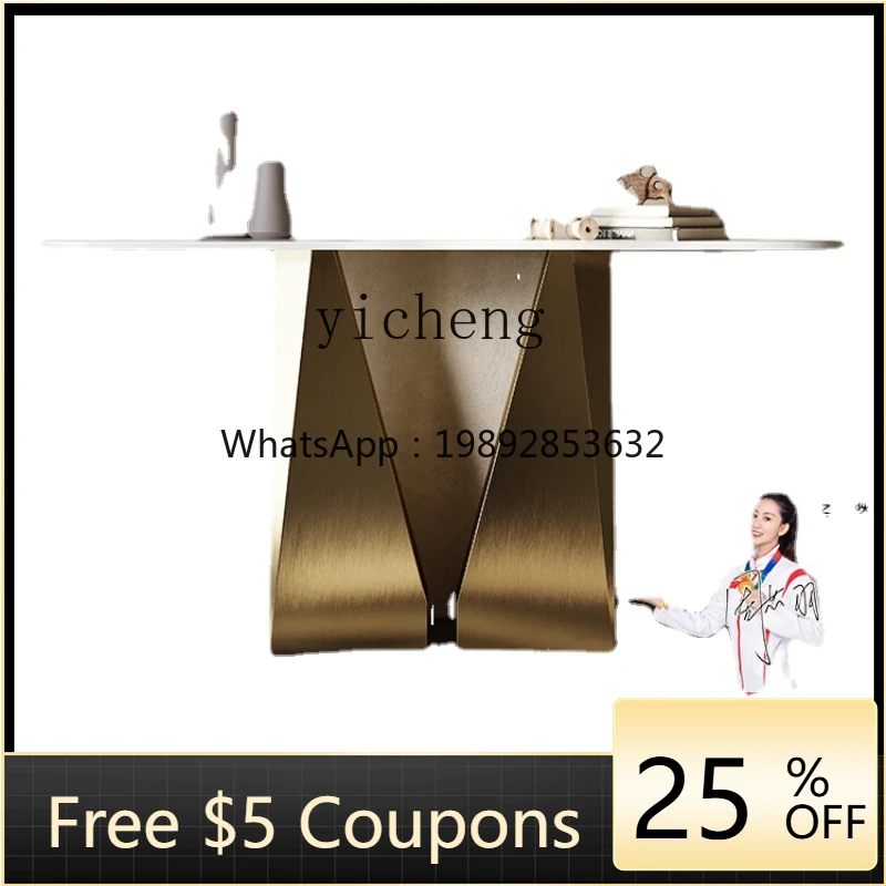 

ZZk Light Luxury Stone Plate Hallway Table Modern Minimalist Stone Plate Hallway Corridor Curio Cabinet Art High-End Console