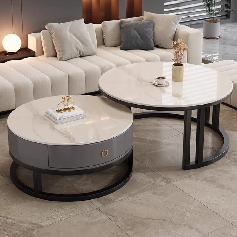 Luxury Modern Coffee Table Designer Livingroom Extra Large Coffee Table Restaurant Table Basse Ronde De Salon Nordic Furniture