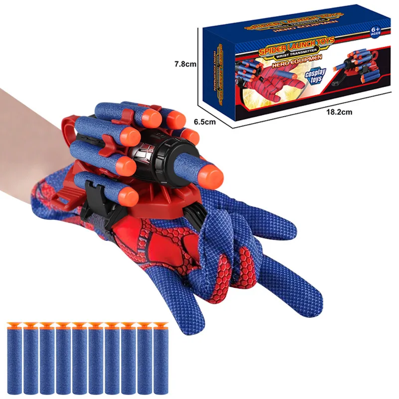 2024 New Toy Pistol 10 proiettili morbidi 10 ventosa Spider Launcher Silk Spray può attaccare al muro Soft Bullet Gun Toy Gift