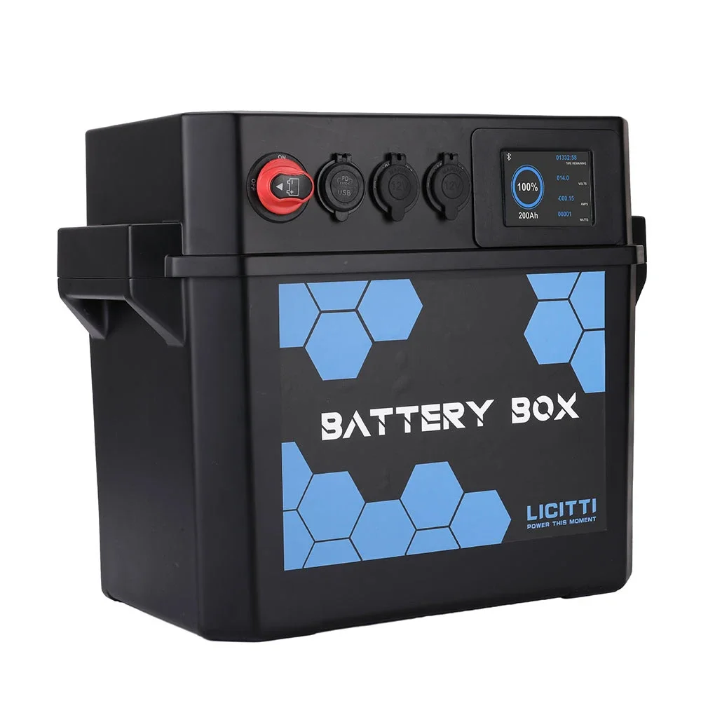 12 فولت توزيع Powerl بلوتوث صندوق بطارية مقاوم للماء 12 فولت مع مقبس السجائر Usb تيار مستمر تيار مستمر ملحقات التخييم البحرية