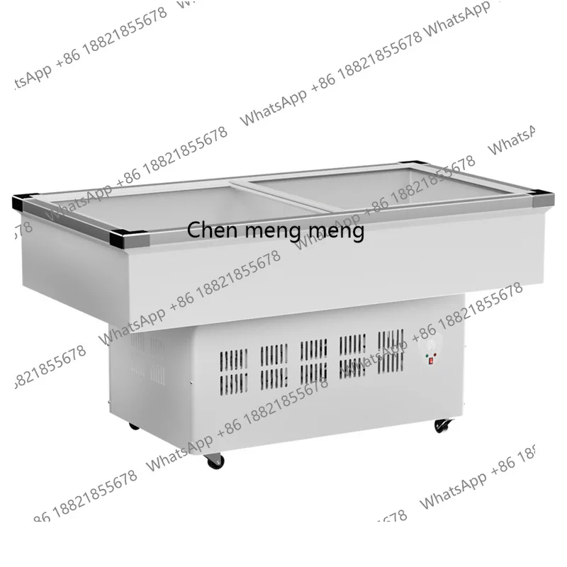 

Horizontal refrigerated and frozen display cabinet BBQ skewers seafood order cabinet stall refrigerator fresh-keeping cabinet
