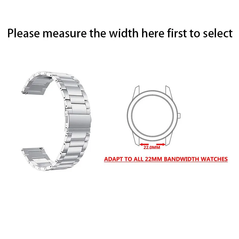 For OPPO Watch Watch X3 X2 S 4 Pro Wristand For OnePlus Watch 3 2 2R/OnePlus 46mm 22mm Watch Band Stainless Steel Strap view 3