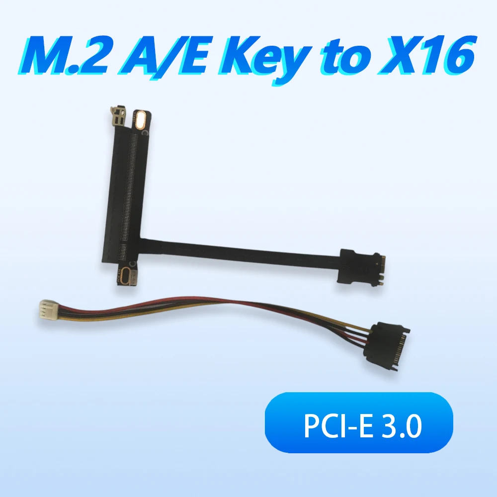 

Graphics Mining Extender Cable M.2 WiFi To X16 M.2 A.E Key External PCIe 3.0 for Cards NGFF Video Card GPU Riser Adapter