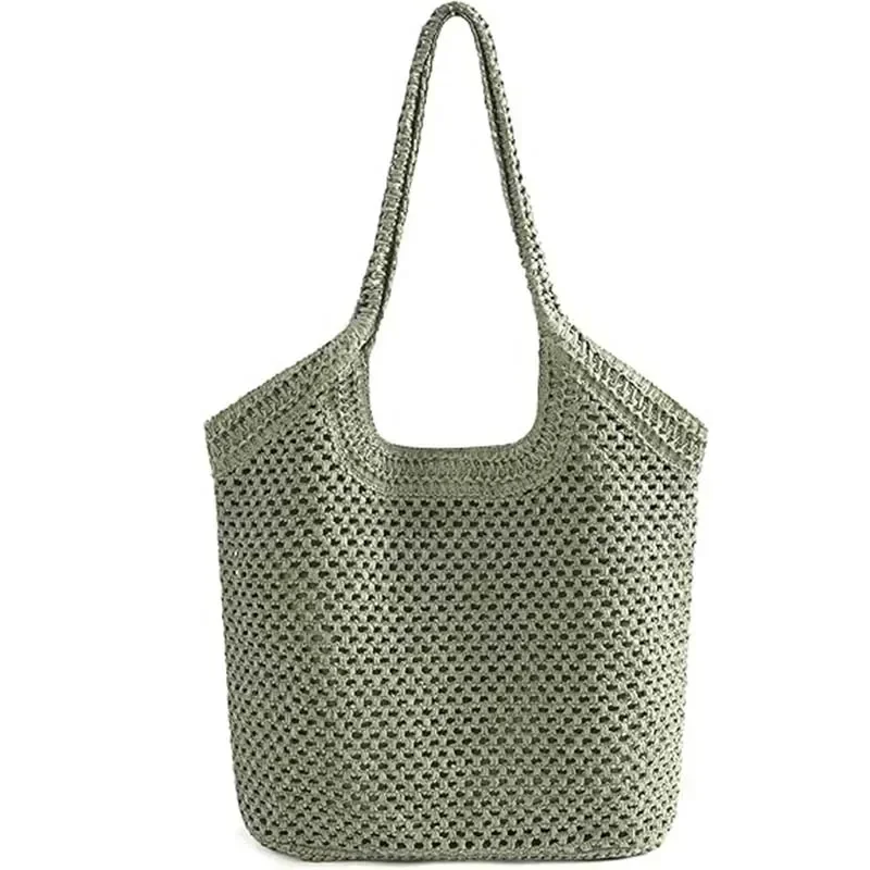 Bolso de playa de malla LVB15, bolso de hombro para mujer