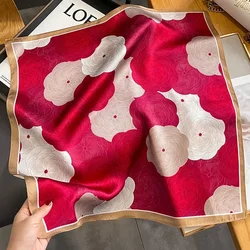 2025 Spring Summer New Fashion Scarf Women 70*70cm Small Headband Scarf Outdoor Neck Decorate Thin Soft Sqaure Scarf Hijab Lady