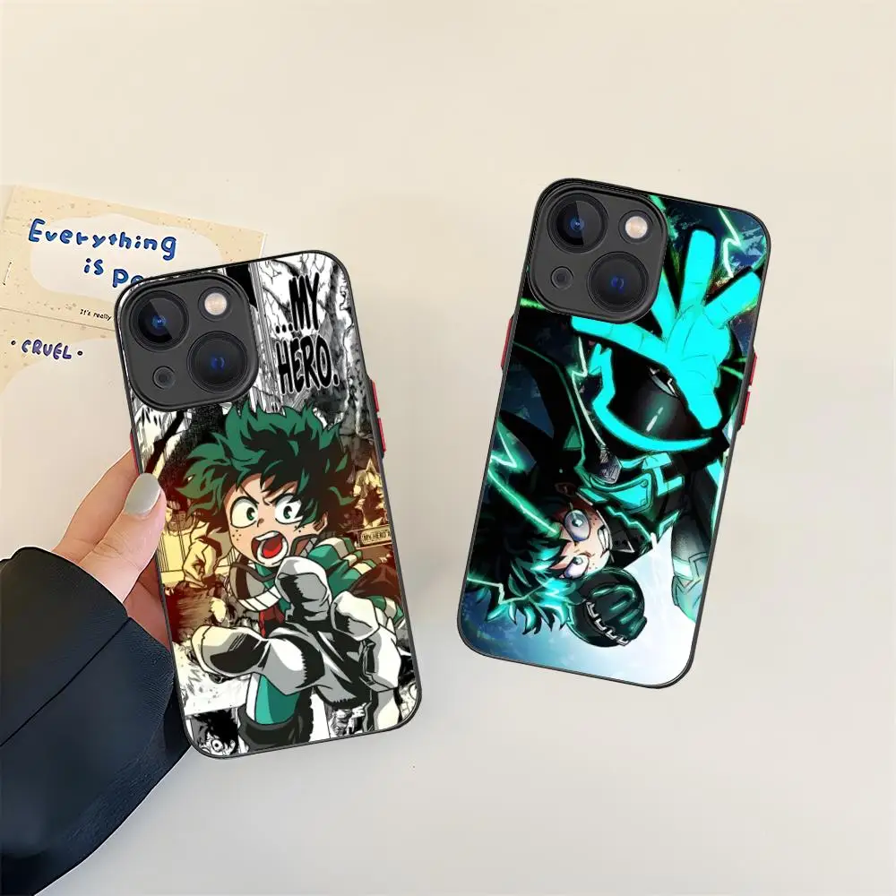 

Чехол для телефона My Hero Academia Izuku Deku для iPhone 16, 15, 14, 13, 12, 11 X XR XS 8 7 Pro Max Plus Mini, цветной силиконовый защитный чехол