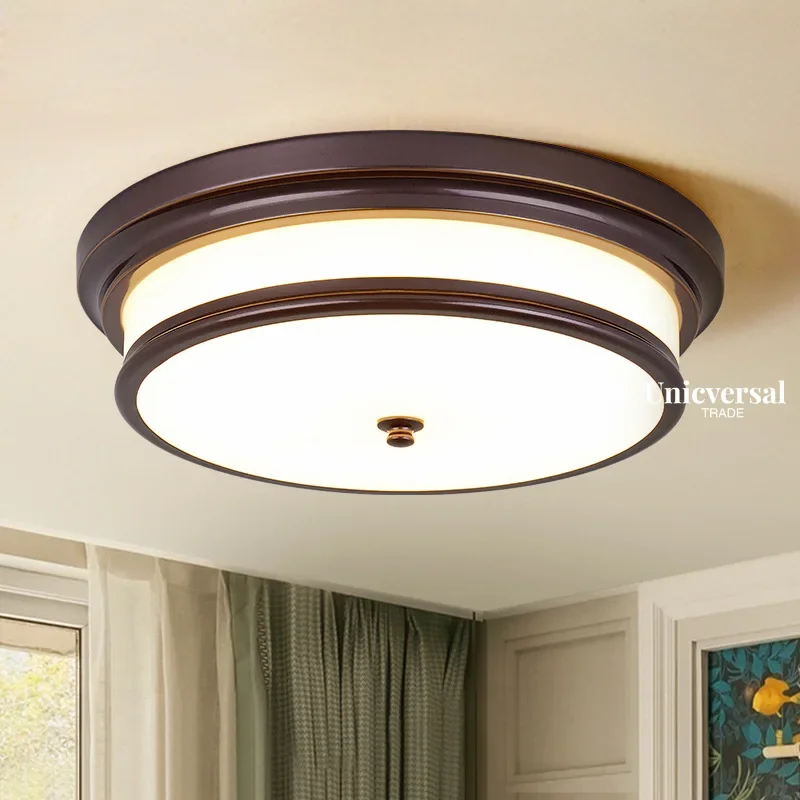 MYU الأمريكية الحديد المطاوع ضوء السقف غرفة نوم مستديرة أدى ضوء السقف الشمال الحديثة الحد الأدنى الإضاءة المنزلية #3