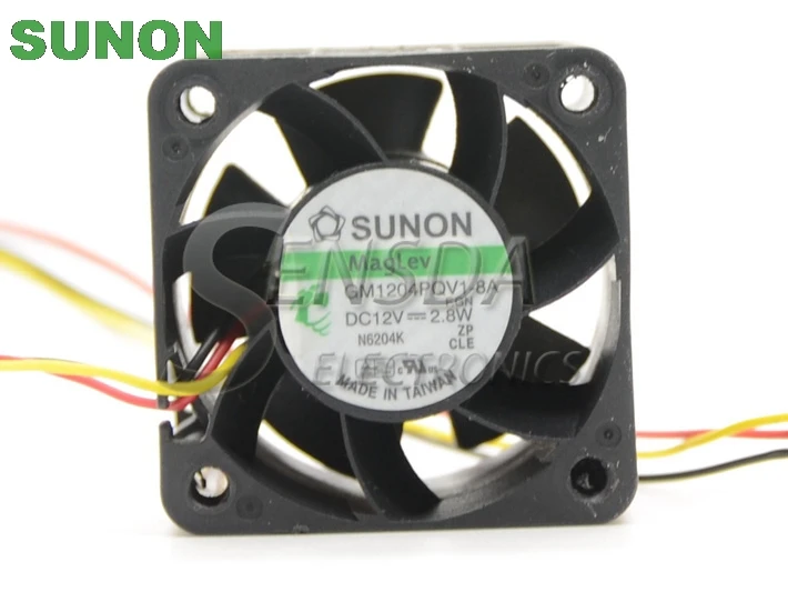 For Sunon Maglev GM1204PQV1-8A 40x28 mm 4028 4cm 40mm 3pin Sensor Hi Speed Case Server Fan