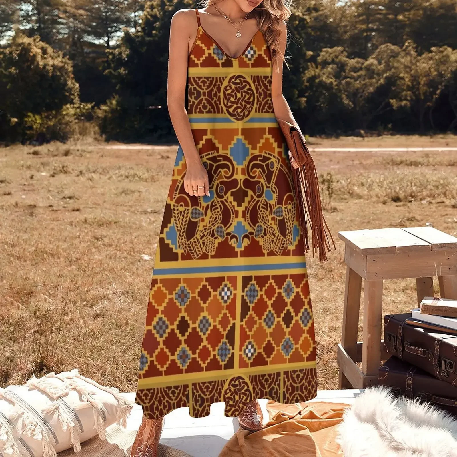 Imagining Sutton Hoo: The Eagles Sleeveless Dress wedding guest dress 2024 summer dress daily