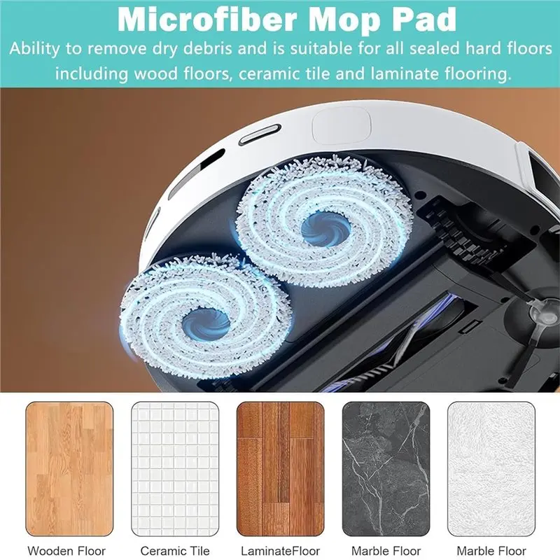 For Lefant M3 Sweeping Machine Accessories- Main Side Brush, Mop Filter& Dust Bags(26 Pcs)