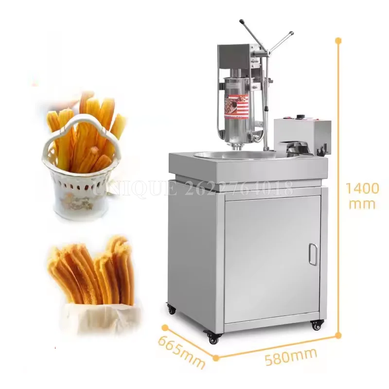 Máquina eléctrica para hacer Churros de España con freidora, acero inoxidable, Vertical, hueca, España, máquina de palos de masa frita profunda