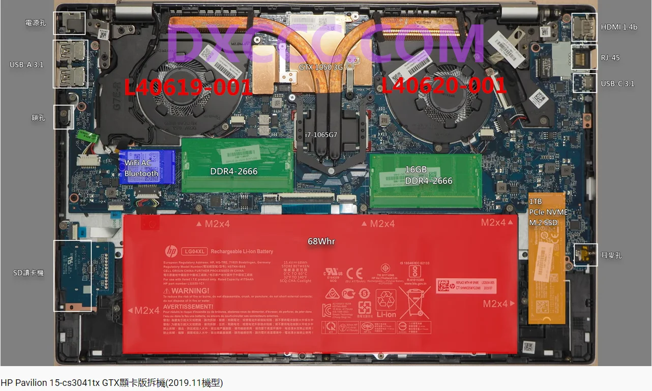 L40619-001, HP TPN-Q208 15-CS3037TX 15-CS3038TX 15-CS3040TX 15-CS3041TX 15-CS3042TX CPU 및 GPU 냉각 선풍기, L40620-001 선풍기