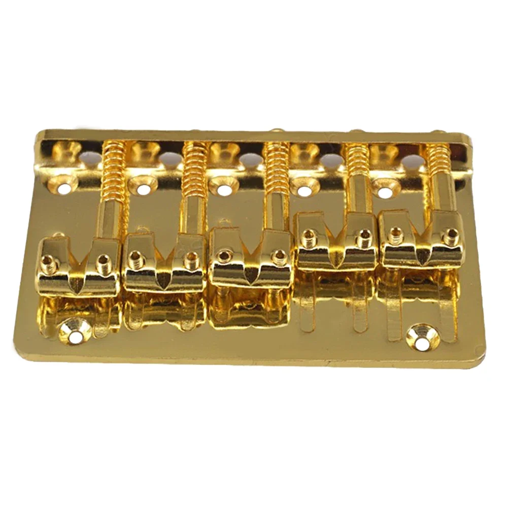 5-string Hardtail Bass Bridge Guitar Saddles Zinc Alloy Electric Bass Parts Zinc Alloy Professional Musical Instrument Accessory