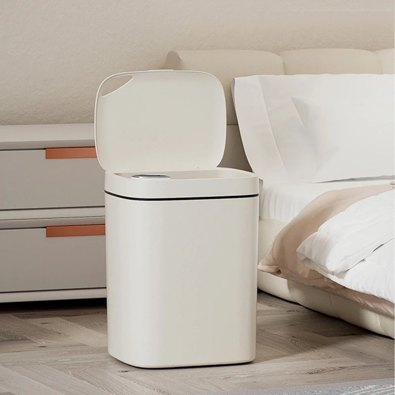 12L Smart Trash Can, Touch-Free Intelligent Sensor Trash Can, Large Capacity Kitchen Bedroom Bathroom Home Trash Can, Smart Home
