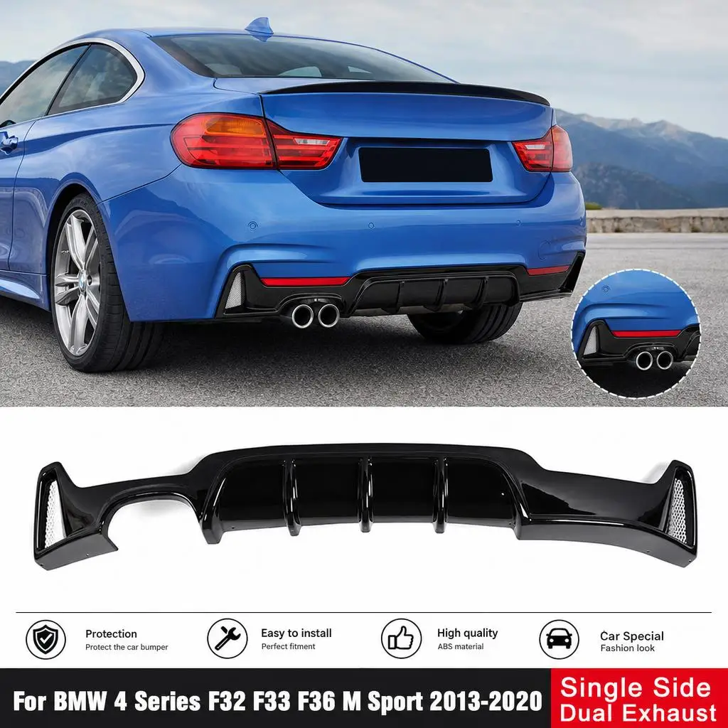 Diffusore Spoiler Paraurti Posteriore per BMW Serie 4 F32 F33 F36 M Sport 2013 2014 2015 2016…