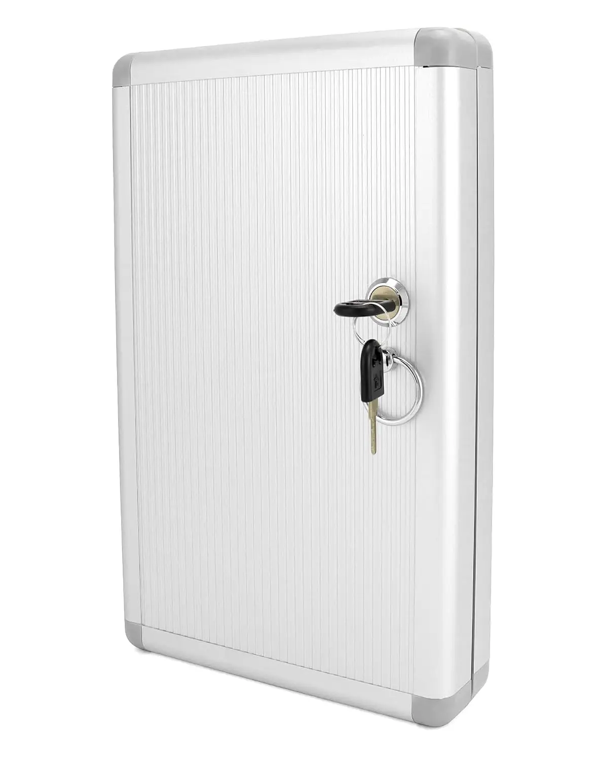 24 Position Key Safe Box Aluminum Key Lock Box for Business, School, Home - 32 x 21 x 5.5 cm (12.5 x 8.3 x 2.2 Inch)