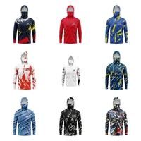 MALFC Camisa de pesca con capucha para hombre, camiseta de pesca de manga larga, ropa de pesca con protección uv