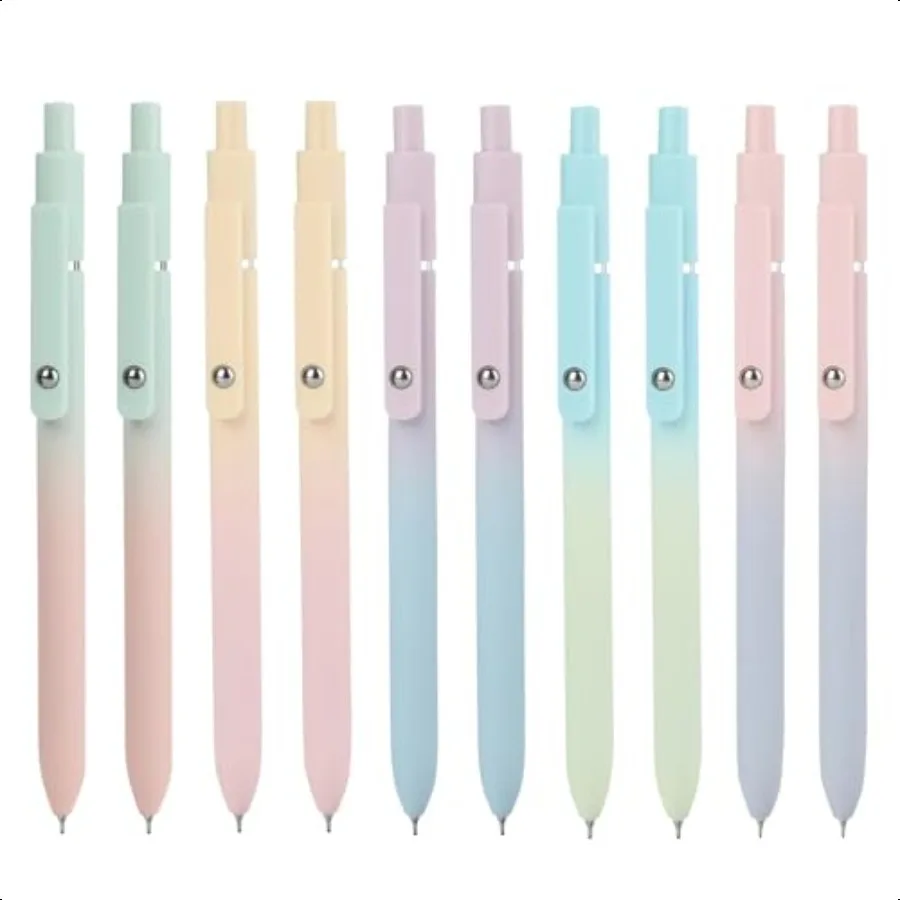 

Гелевые ручки, 10 шт., 0,7 мм, быстросохнущие черные чернильные ручки, гладкие ручки с тонкими точками, милые офисные школьные ручки, подарки для женщин, 10 шт. G