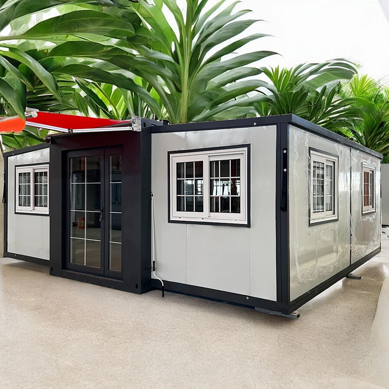 40ft Expandable Container House Customized Luxury Modular Tiny Home Steel Structure Full Equipped With Kitchen And Bathroom