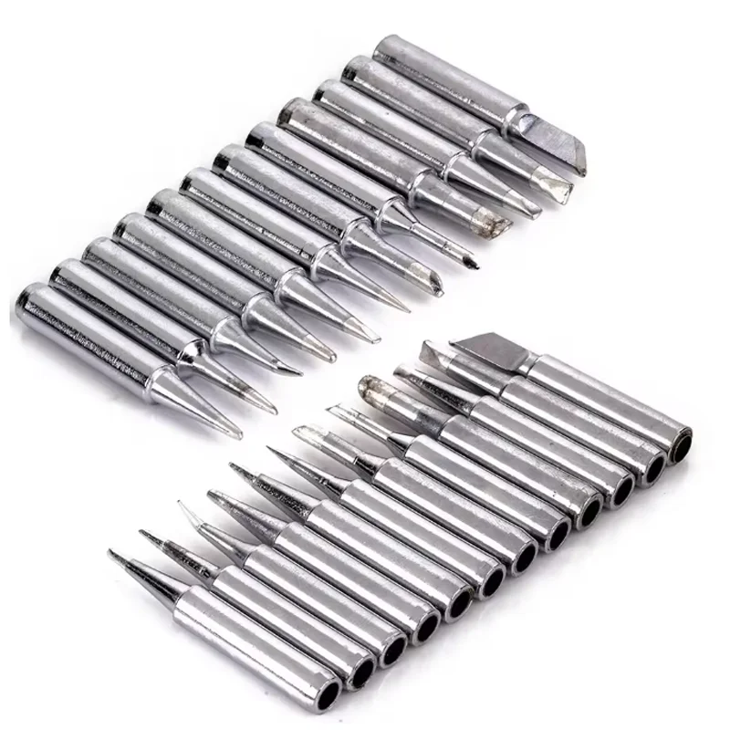 Zestaw 12 szt. miedzianych końcówek lutowniczych 33mm 900M-T do stacji lutowniczych I B C D K do stacji lutowniczych 936 937 938 969 8586 852D