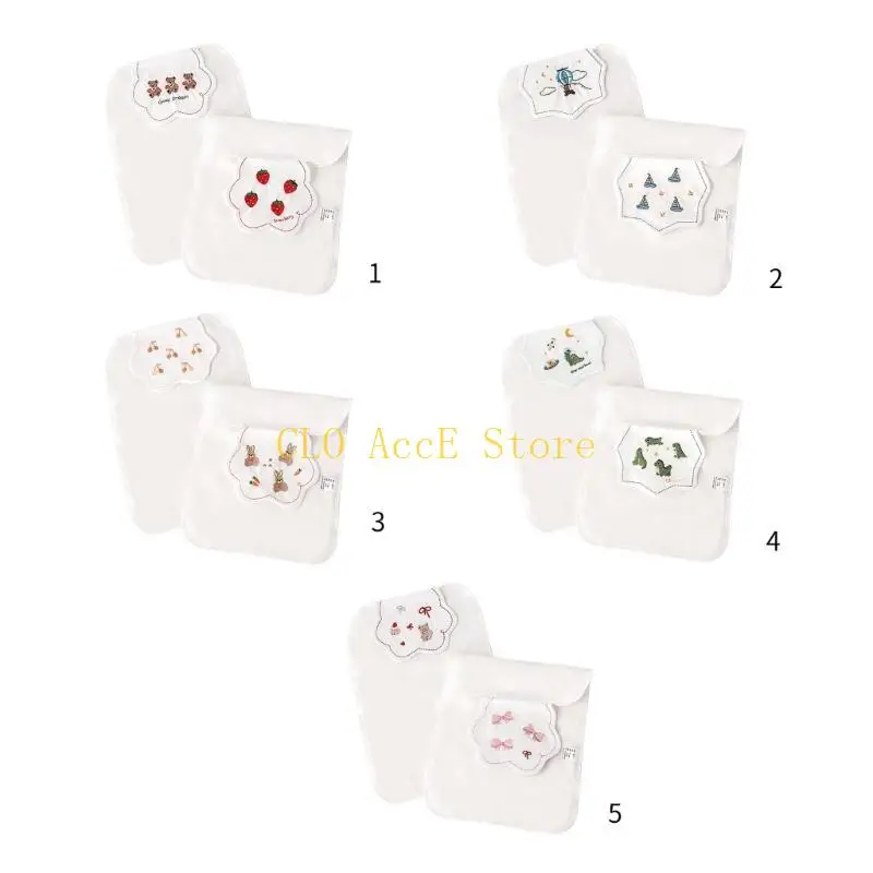 

16FE Pack of 2pcs Cotton Absorbent Towel Pad Backrest Towel for Kindergarten Baby